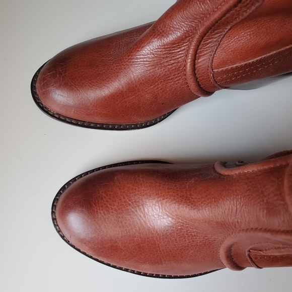 Vintage Fossil Brand 70's Style Boho Genuine Leather Boots Western Festival 8 - Picture 7 of 13